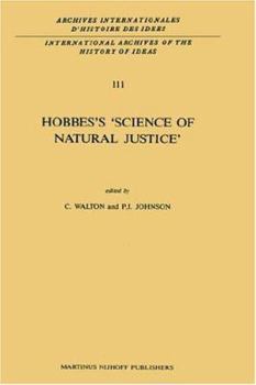 Hardcover Hobbes's 'science of Natural Justice' Book