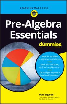 Paperback Pre-Algebra Essentials for Dummies Book