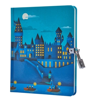 Hardcover Harry Potter: Hogwarts Castle Glow-In-The-Dark Lock & Key Diary Book