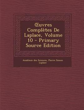 Paperback Uvres Completes de Laplace, Volume 10 Book