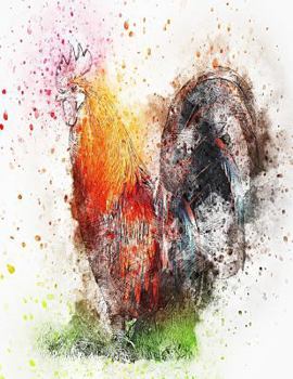 Paperback Rooster Notebook: 8.5 X 11 202 Wide Ruled Pages Book