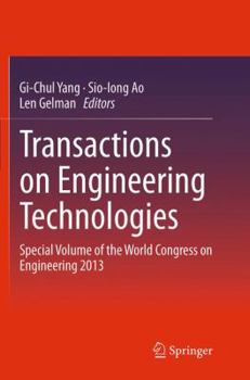 Paperback Transactions on Engineering Technologies: Special Volume of the World Congress on Engineering 2013 Book
