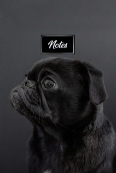 Pug Dog Pup Puppy Doggie Notebook Bullet Journal Diary Composition Book Notepad - Look Bored: Cute Animal Pet Owner Composition Book with 100 Unruled Plain Blank Paper Pages in 6” x 9” Inch