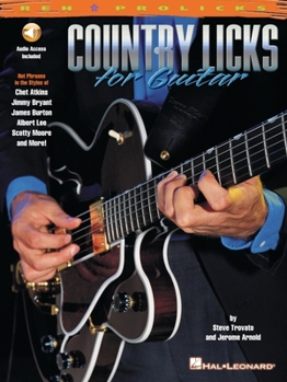 Paperback Country Licks for Guitar [With CD with Demonstrations of Each Lick] Book