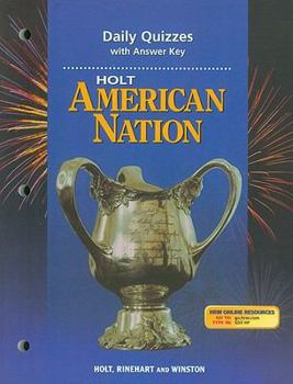 Paperback Holt American Nation Daily Quizzes with Answer Key Book