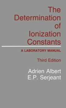 Paperback The Determination of Ionization Constants: A Laboratory Manual Book