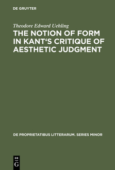 The Notion of Form in Kant's Critique of Aesthetic Judgment