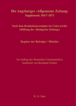 Hardcover Register der Beiträger / Mitteiler [German] Book