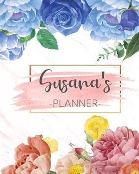 Susana's Planner: Monthly Planner 3 Years January - December 2020-2022 | Monthly View | Calendar Views Floral Cover - Sunday start