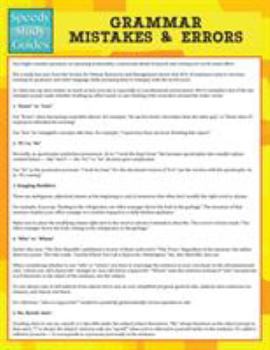 Paperback Grammar Mistakes & Errors (Speedy Study Guide) Book