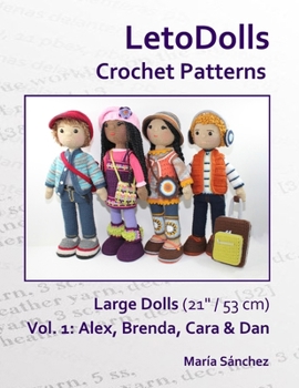 Paperback LetoDolls Crochet Patterns Large Dolls (21" / 53 cm) Vol. 1: Alex, Brenda, Cara & Dan Book