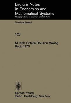 Paperback Multiple Criteria Decision Making Kyoto 1975 Book