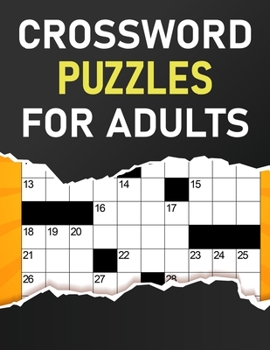 Paperback Crossword Puzzle For Adults: Awesome Crossword Puzzle Book For Adults & Seniors Book