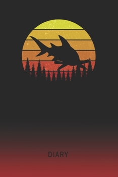 Diary: Blank Hammerhead Shark Personal Writing Memoir Old School Retro Vintage Sunset 80s Cover Daily Journaling for Writers & Journalists Productivity Note Taking Logbook Plan, Set Goals & Write abou