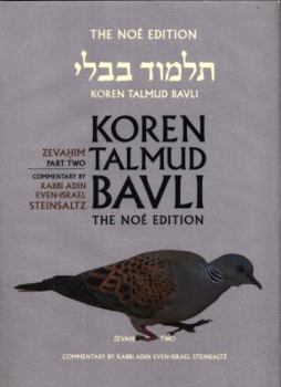 Hardcover Koren Talmud Bavli Noe Edition: Volume 34: Zevahim Part 2, Color, Hebrew/English Book