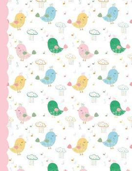 Paperback Dual Notebook Graph And Lined Pages - Birds: Cute Extra Large Alternating Pages Journal, Graphing Paper On One Side and College Ruled Lined Paper On T Book