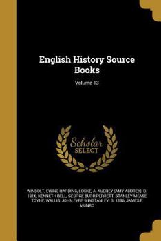 Paperback English History Source Books; Volume 13 Book