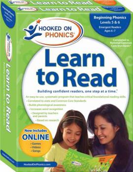 Paperback Hooked on Phonics Learn to Read - Levels 5&6 Complete: Beginning Phonics (Emergent Readers | First Grade | Ages 6-7) (3) Book
