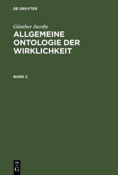 Hardcover Jacoby, Allg. Ontologie (2) [German] Book