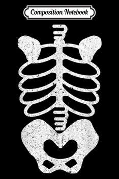 Composition Notebook: Skeleton Costume Rib X-Ray Halloween Vintage Men Women Kids  Journal/Notebook Blank Lined Ruled 6x9 100 Pages