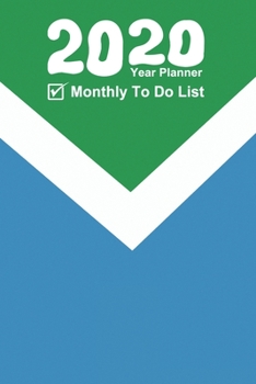 Paperback 2020 Year Planner! Monthly To Do List for Vegan!: Happy New Year 2020! Monthly To Do List Diary for Veganism! Book
