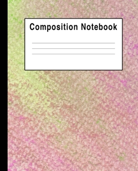 Paperback Composition Notebook: Green & Purple Pastel Book