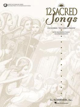 Paperback 12 Sacred Songs - High Voice Book/Online Audio Book