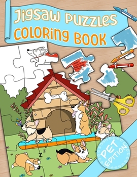 Paperback Jigsaw Puzzles Coloring Book: Pet Edition Book