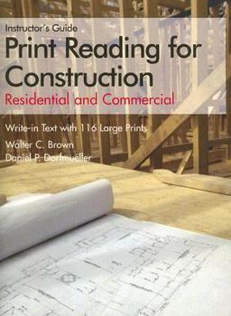 Paperback Print Reading for Construction Instructor's Guide: Residential and Commercial Book