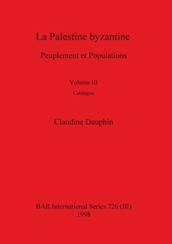 Paperback La Palestine byzantine, Volume III [French] Book