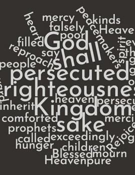 Paperback Composition Notebook: The Beatitudes Cover Wide Ruled Notebook 7.44 x 9.69 Book