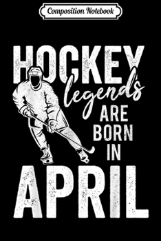 Composition Notebook: Ice Hockey Player Heartbeat Gift EKG Hockey Lover Funny  Journal/Notebook Blank Lined Ruled 6x9 100 Pages