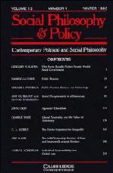 Paperback Contemporary Political and Social Philosophy: Volume 12, Part 1 Book