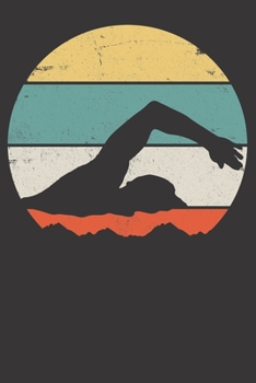 Paperback Notebook: Swimming College Ruled 6x9 120 Pages Book