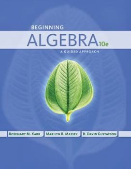 Hardcover Beginning Algebra: A Guided Approach Book
