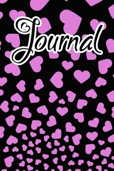 Paperback Journal: Orchid Purple Pink Falling Hearts Journal for women to write in Book