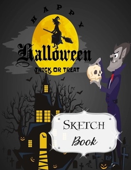 Sketch Book: Halloween Sketchbook Scetchpad for Drawing or Doodling Notebook Pad for Creative Artists Vampire with Skull