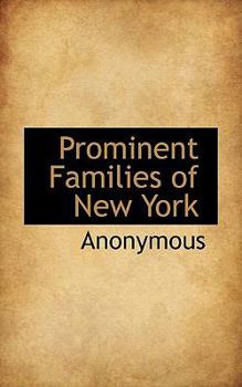 Paperback Prominent Families of New York Book