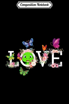 Composition Notebook: Love Turtle Flower Butterfly Cute Gifts for Mom Dad Journal/Notebook Blank Lined Ruled 6x9 100 Pages