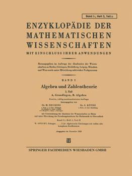 Paperback Algebra Und Zahlentheorie: A. Grundlage, B. Algebra [German] Book