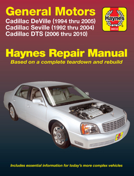 Paperback Gm: Cadillac Deville 1994-05, Seville 1992-04 & Dts 2006-10 Book