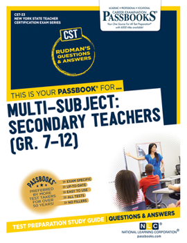Paperback Multi-Subject: Secondary Teachers (Gr. 7-12) (Cst-33): Passbooks Study Guide Volume 33 Book