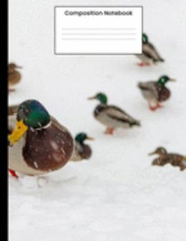 Paperback Composition Notebook: Cute Duck College Ruled Notebook Lined Journal Gift For Writing Book