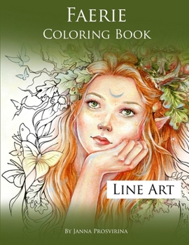Paperback Faerie Coloring Book: Line Art Book