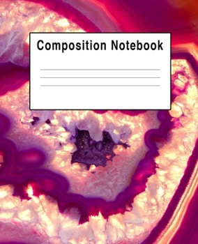 Paperback Composition Notebook: Red Purple Stone Rock Agate Book