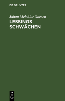 Hardcover Leßings Schwächen [German] Book