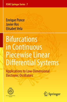 Paperback Bifurcations in Continuous Piecewise Linear Differential Systems: Applications to Low-Dimensional Electronic Oscillators Book
