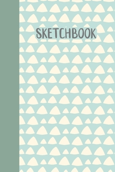 Paperback Sketchbook: Small Blank Journal for Creative Drawing, Sketching, and Doodling - Winter Blue Abstract Triangles Pattern Cover Desig Book