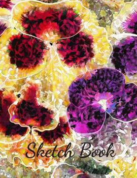 Paperback Sketch Book: 110 Pages, White Paper, Sketch, Doodle and Draw (Abstract Modern Flower Floral Design) Book