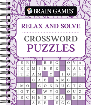 Spiral-bound Brain Games - Relax and Solve: Crossword Puzzles (Pattern Cover) Book